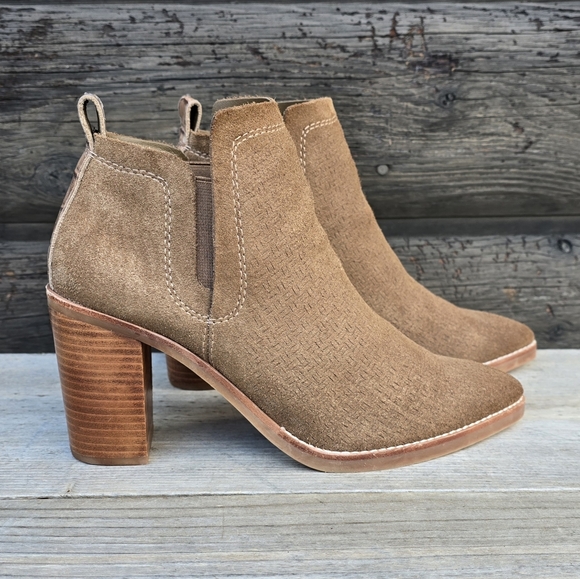 Dolce Vita Sirano Western Boho Suede Block Heel Bootie 9.5M - Picture 2 of 15